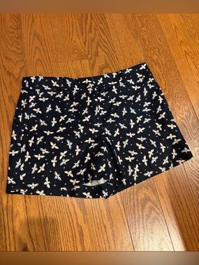 LOFT Navy Shorts with White Bee Print -Brand new!